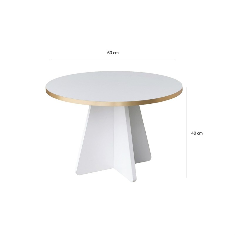 Coffee Table Mushroom - Gold, White v2 Gold
White