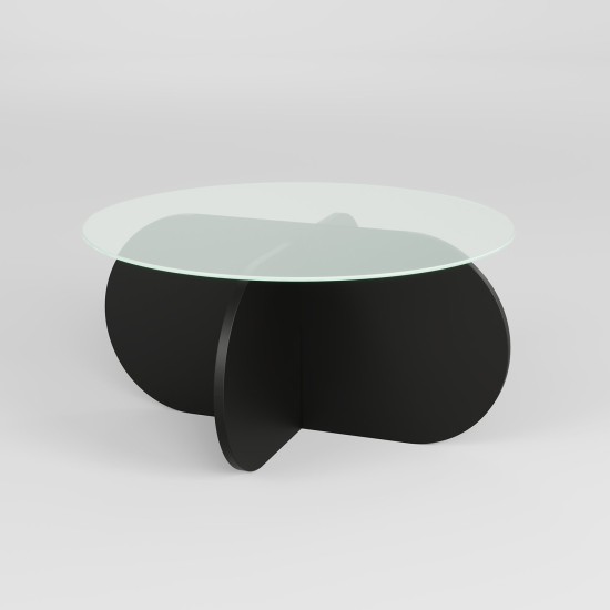 Τραπέζι Σαλονιού Bubble - Χρώμα Μαύρο - 75x75x35εκ