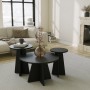 Coffee Table Set Mushroom 3 - Black Black