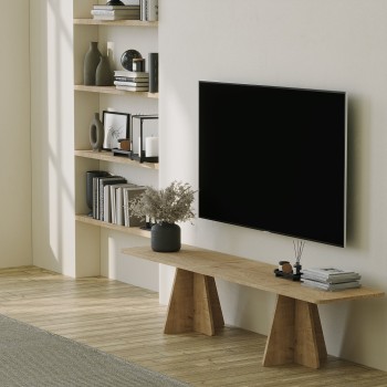 TV Stand Mushroom - Sapphire Oak Sapphire Oak