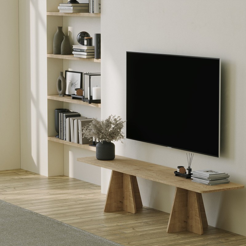 TV Stand Mushroom - Sapphire Oak Sapphire Oak