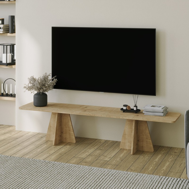 TV Stand Mushroom - Sapphire Oak Sapphire Oak
