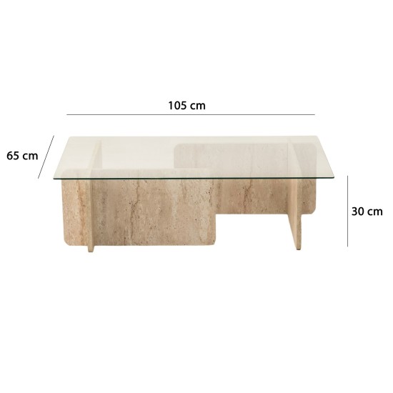 Τραπέζι Σαλονιού Escape - Χρώμα Τραβερτίνη - 105x65x30εκ Τραπέζι Σαλονιού Escape - Χρώμα Τραβερτίνη - 105x65x30εκ
