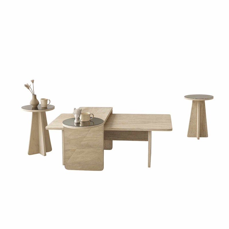 Nesting Table (4 Pieces) Luna - Travertine Travertine
Bronze