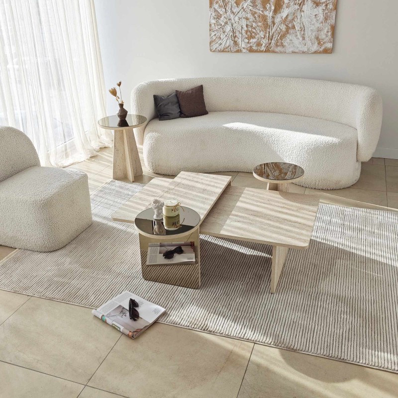 Nesting Table (4 Pieces) Luna - Travertine Travertine
Bronze