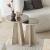 Side Table Set Luna - Travertine Travertine
Bronze