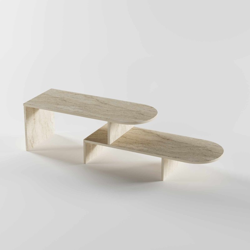 Coffee Table Set Puzzle - Travertine Travertine