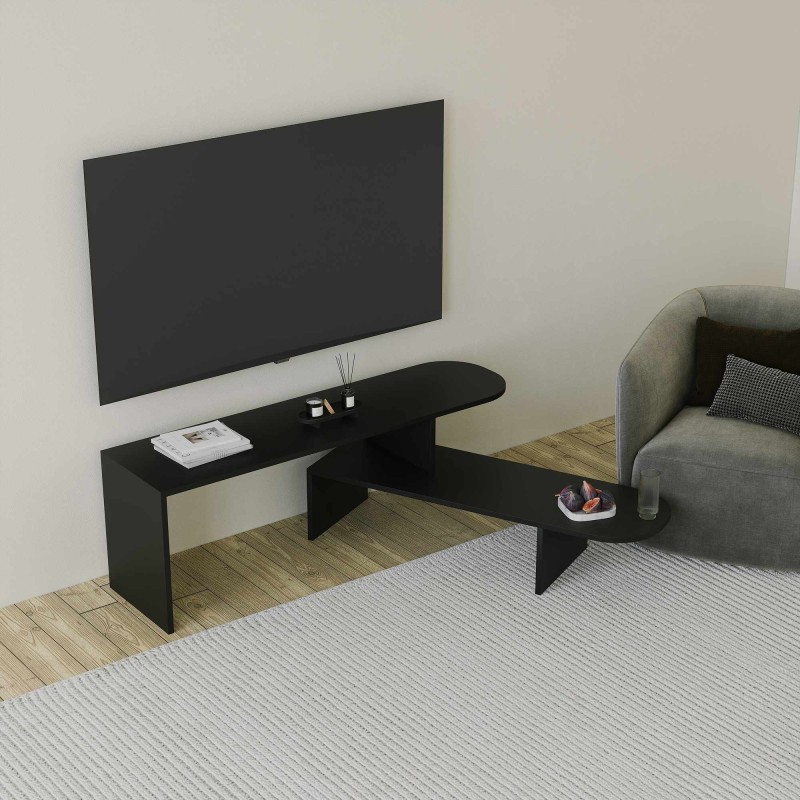 TV Stand Puzzle - Black Black