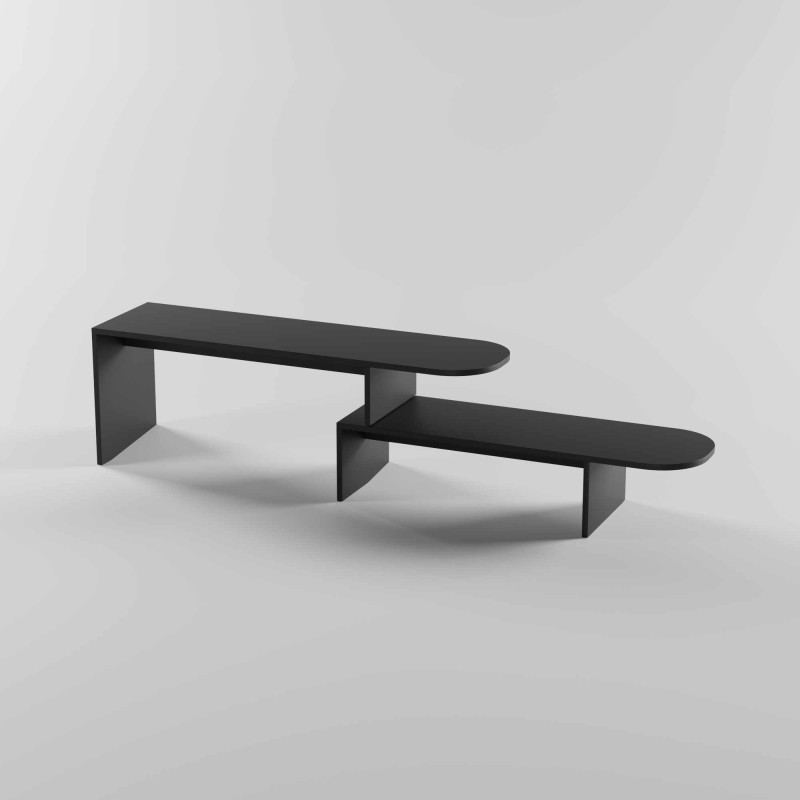 TV Stand Puzzle - Black Black