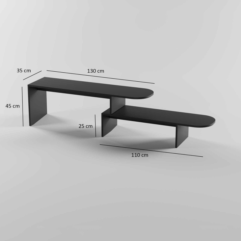 TV Stand Puzzle - Black Black