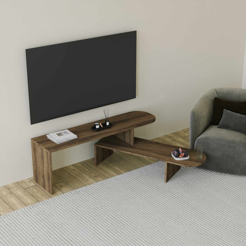 TV Stand Puzzle - Walnut Walnut