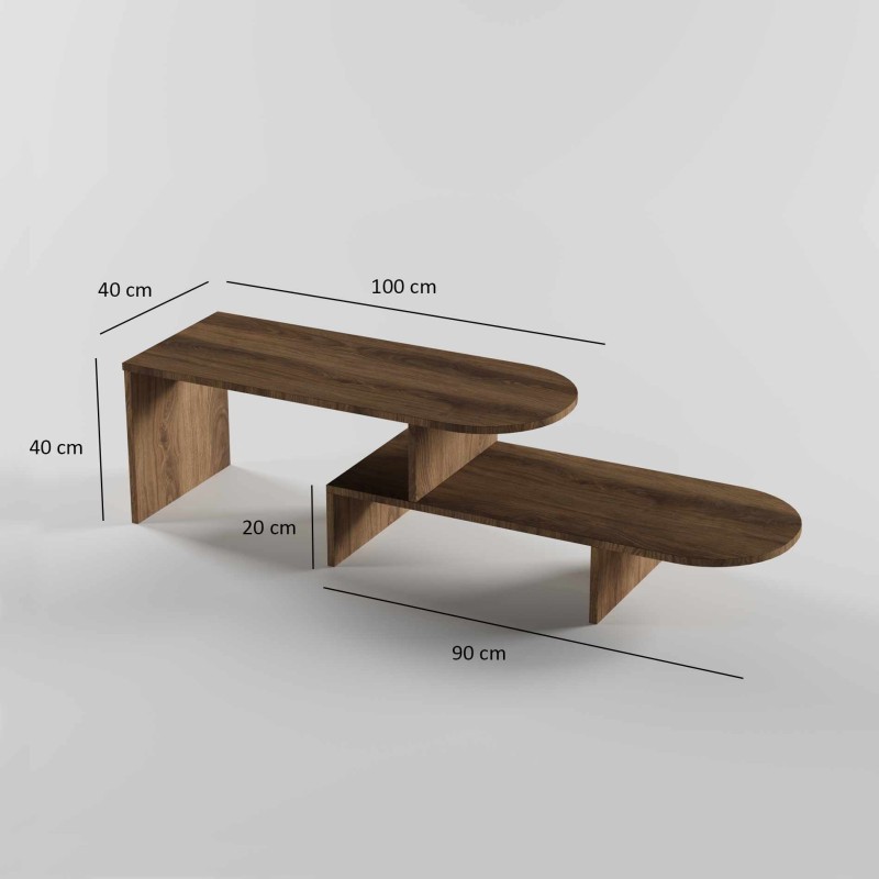 Coffee Table Set Puzzle - Walnut Walnut