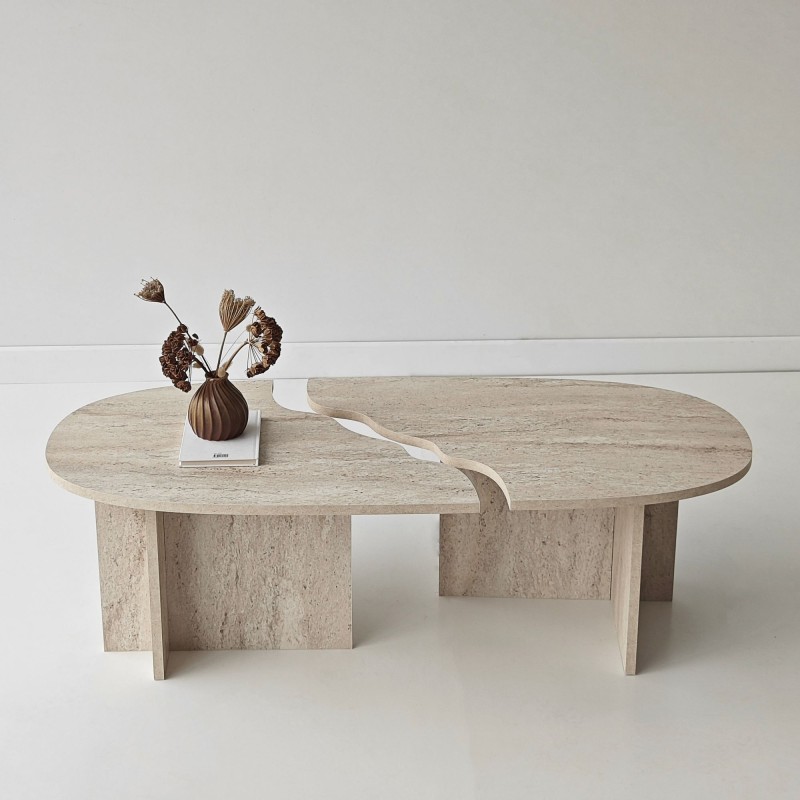 Coffee Table Missisipi - Travertine Travertine