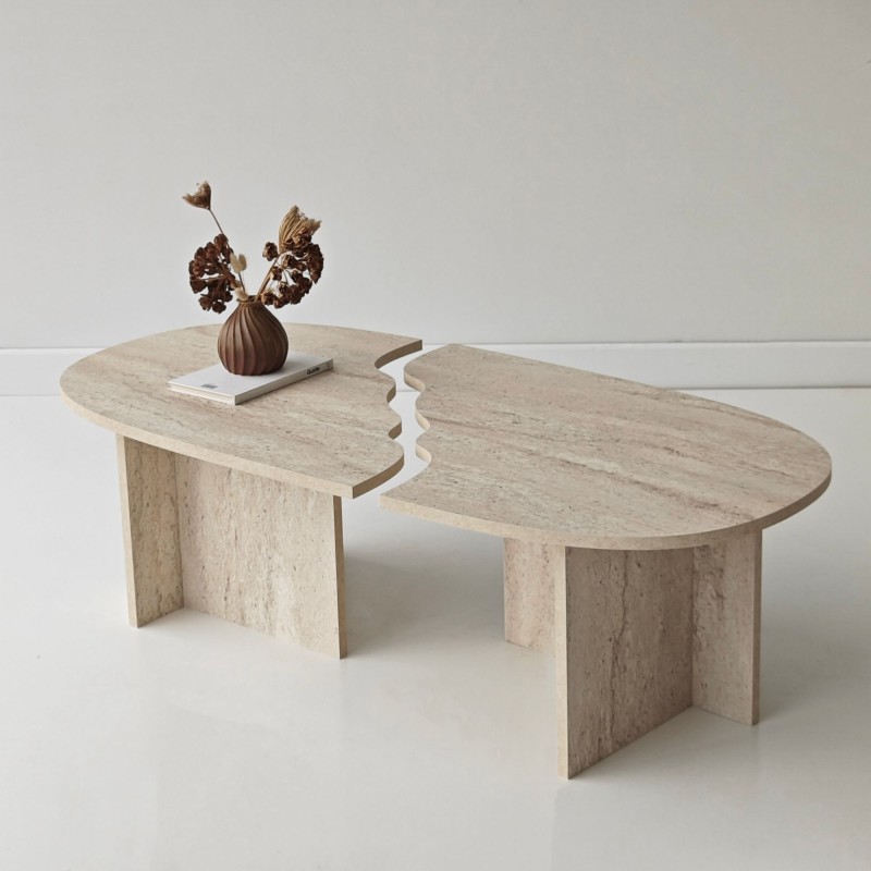 Coffee Table Missisipi - Travertine Travertine