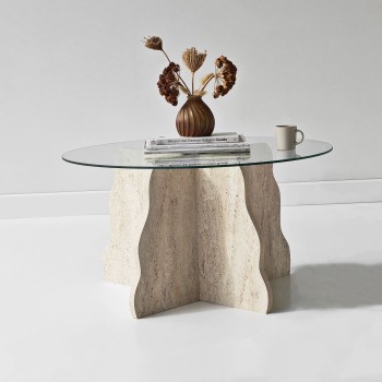 Coffee Table Butterfly - Travertine, Transparent Travertine
Transparent