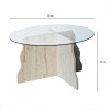 Coffee Table Butterfly - Travertine, Transparent Travertine
Transparent