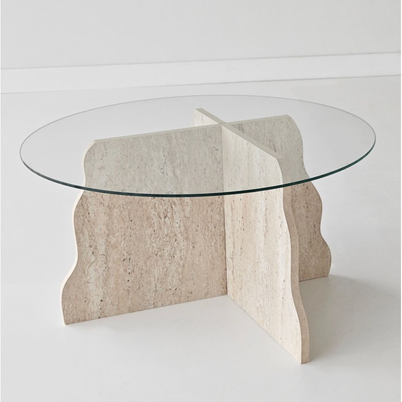 Coffee Table Butterfly - Travertine, Transparent Travertine
Transparent