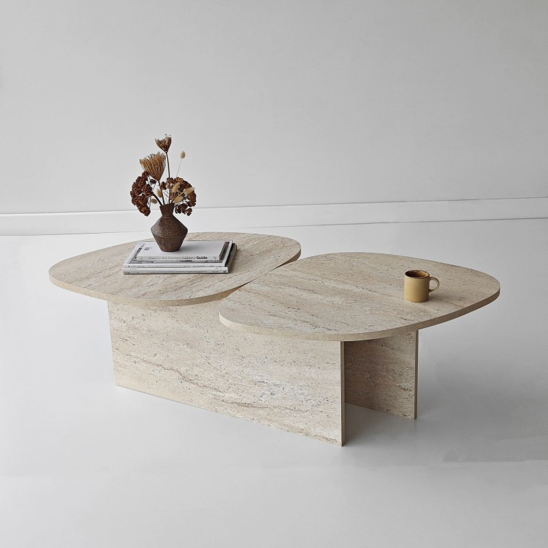 Coffee Table Stones - Travertine Travertine