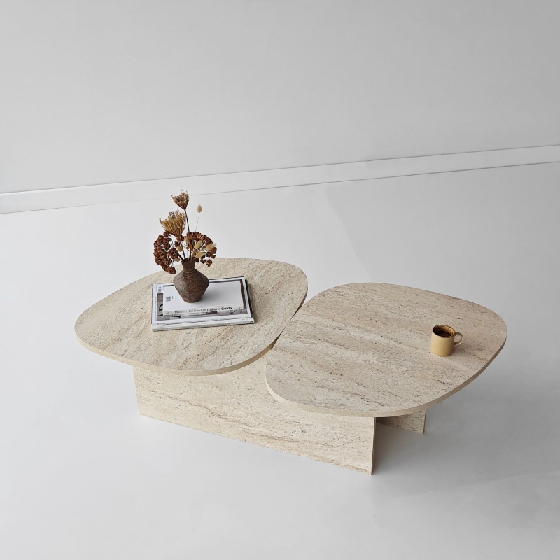 Coffee Table Stones - Travertine Travertine