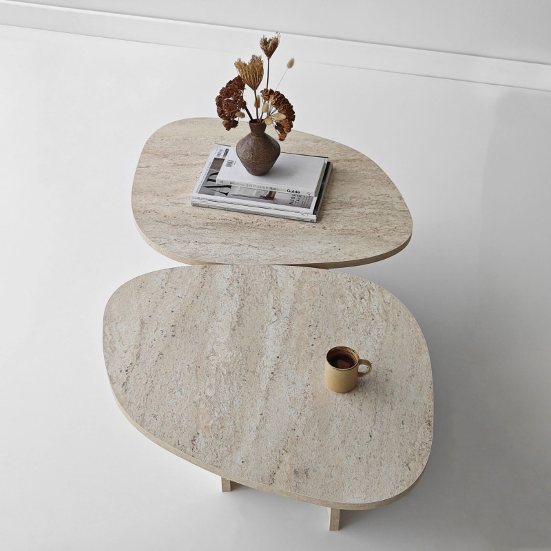 Coffee Table Stones - Travertine Travertine