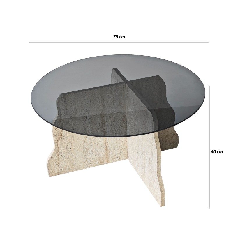 Coffee Table Butterfly - Travertine, Fume Travertine
Fume