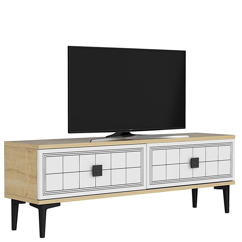 TV Stand Yuka 120 - Sapphire Oak, White Sapphire Oak
White