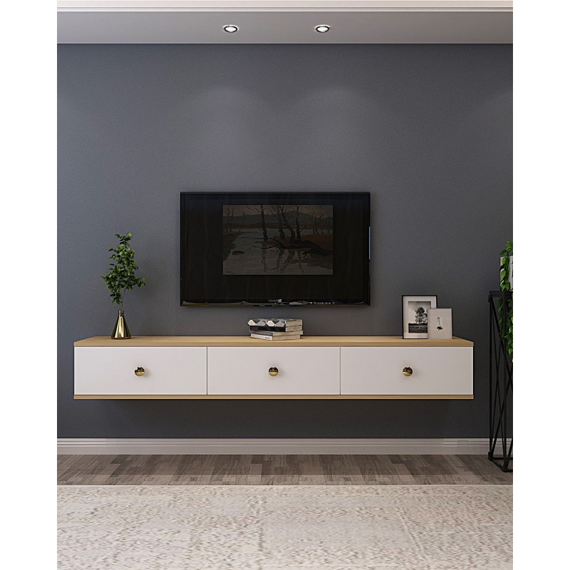 TV Stand Zuzu 180 - Sapphire Oak, White Sapphire Oak
White