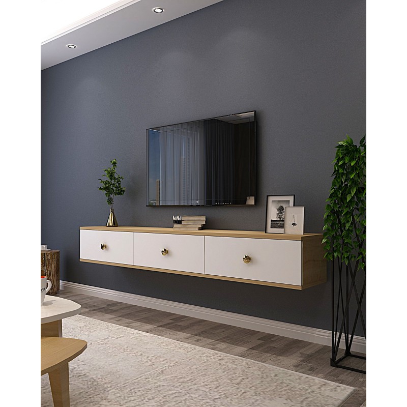 TV Stand Zuzu 180 - Sapphire Oak, White Sapphire Oak
White