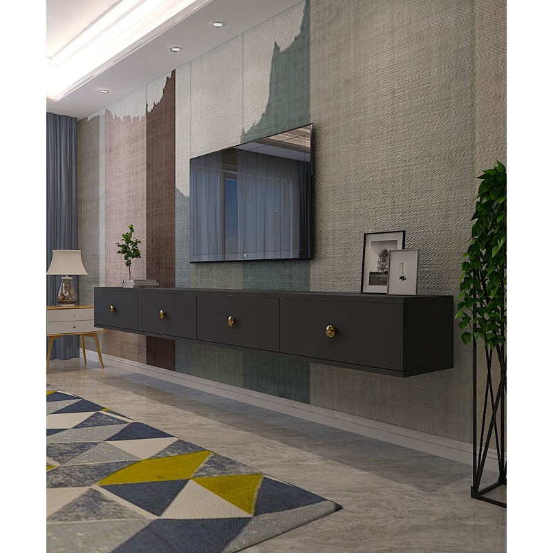 TV Stand Zuzu Double - Anthracite Anthracite