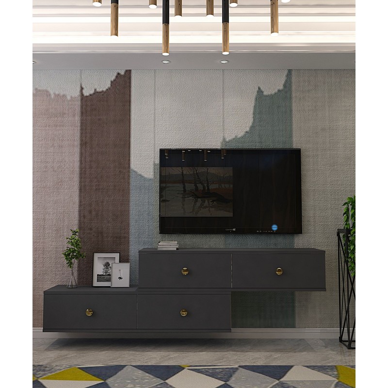 TV Stand Zuzu Double - Anthracite Anthracite