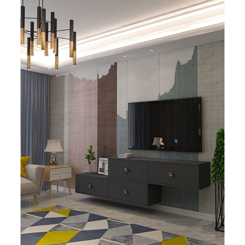 TV Stand Zuzu Double - Anthracite Anthracite