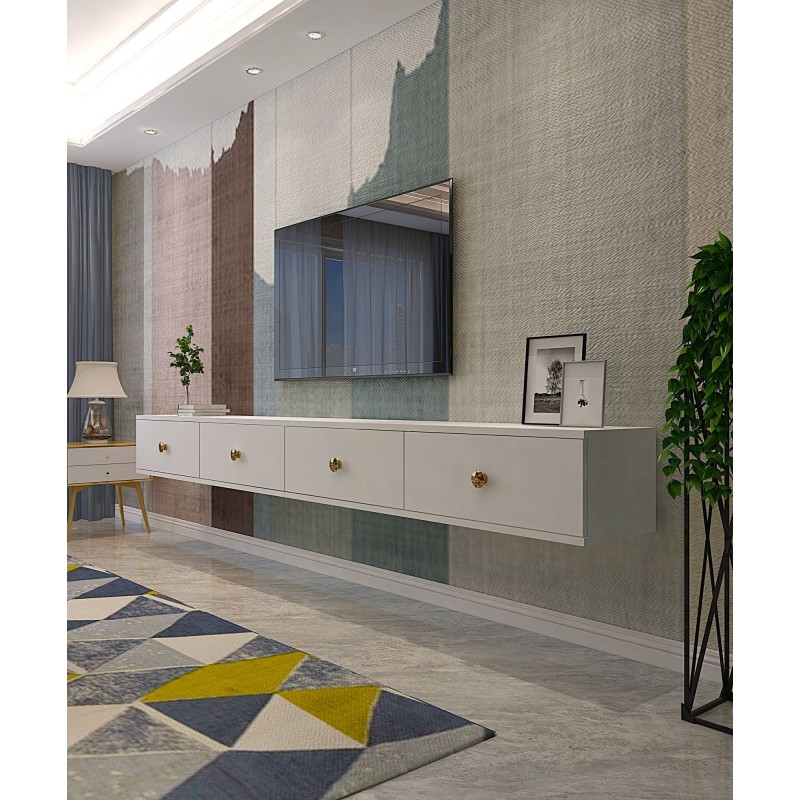 TV Stand Zuzu Double - White White