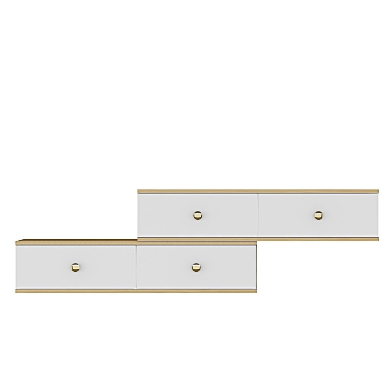 TV Stand Zuzu Double - Sapphire Oak, White Sapphire Oak
White