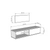 TV Stand Zuzu Double - Sapphire Oak, White Sapphire Oak
White