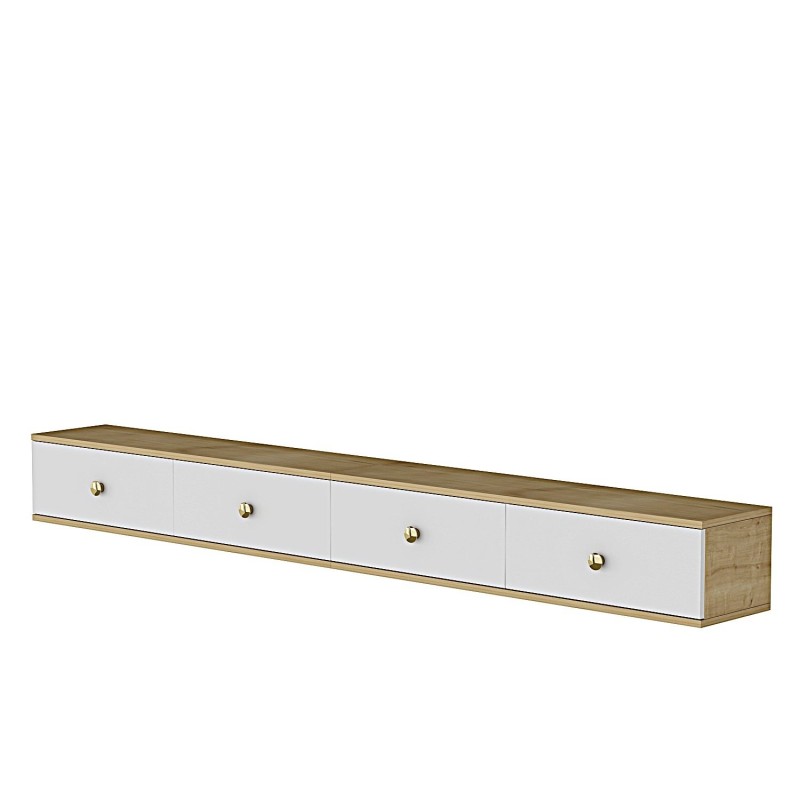 TV Stand Zuzu Double - Sapphire Oak, White Sapphire Oak
White
