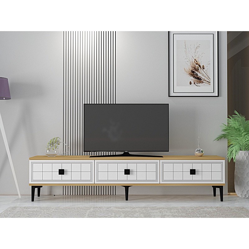 TV Stand Yuka 180 - Sapphire Oak, White Sapphire Oak
White
