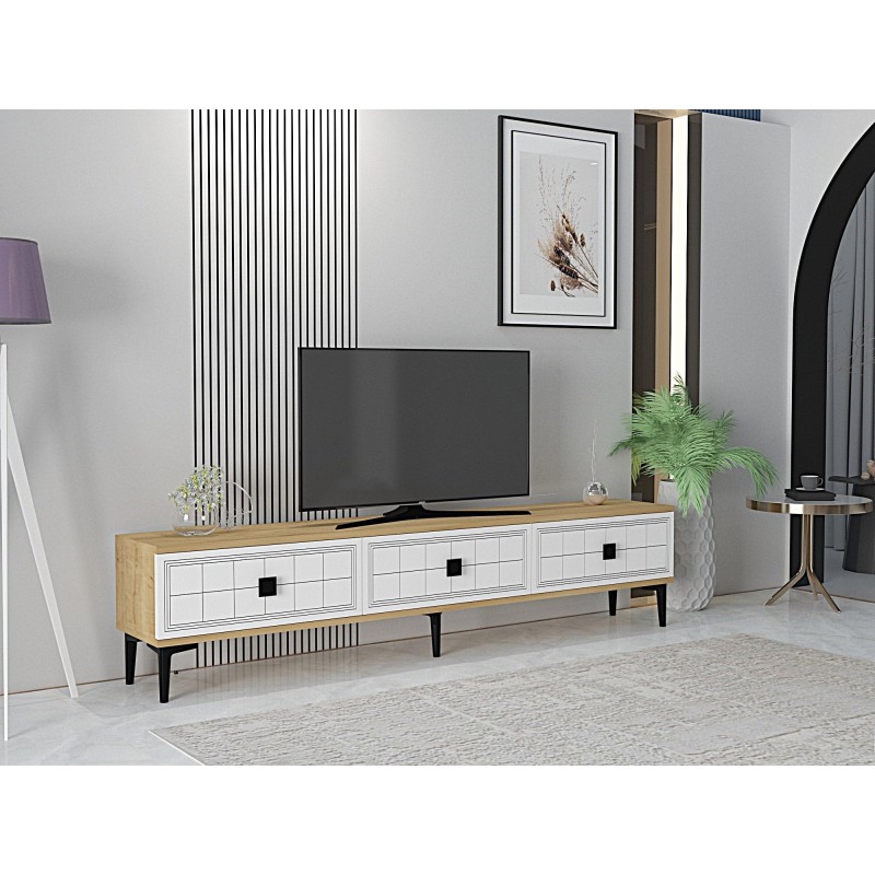 TV Stand Yuka 180 - Sapphire Oak, White Sapphire Oak
White