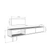 TV Stand Yuka 180 - Sapphire Oak, White Sapphire Oak
White