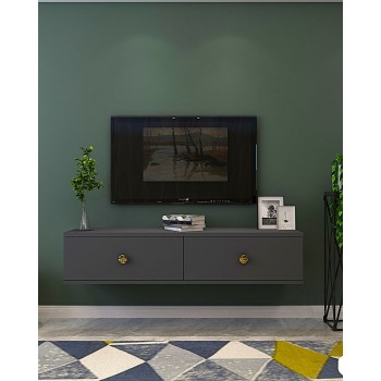 TV Stand Zuzu 120 - Anthracite, Gold Anthracite
Gold