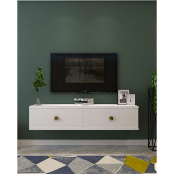 TV Stand Zuzu 120 - White, Gold White
Gold