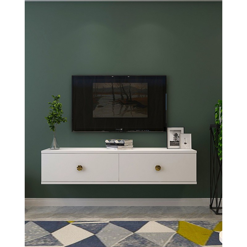 TV Stand Zuzu 120 - White, Gold White
Gold