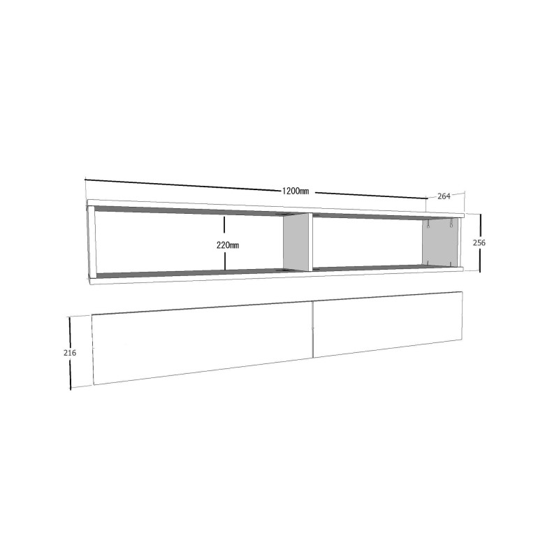 TV Stand Aris - White White