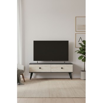 TV Stand Mona 120 - Anthracite, Travertine Anthracite
Travertine