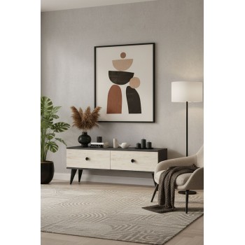 TV Stand Mona 120 - Anthracite, Travertine Anthracite
Travertine