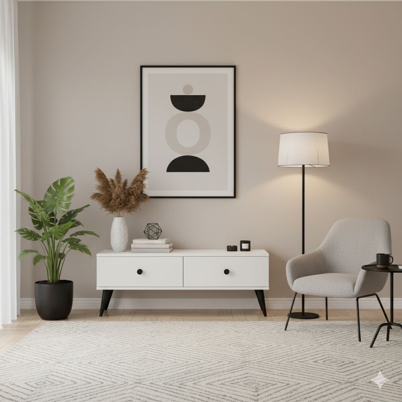 TV Stand Mona 120 - White White