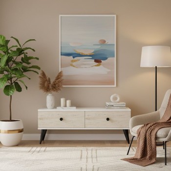 TV Stand Mona 120 - White, Travertine White
Travertine