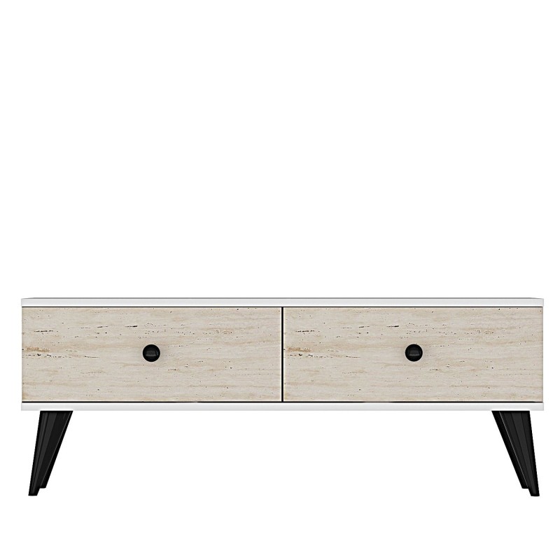 TV Stand Mona 120 - White, Travertine White
Travertine