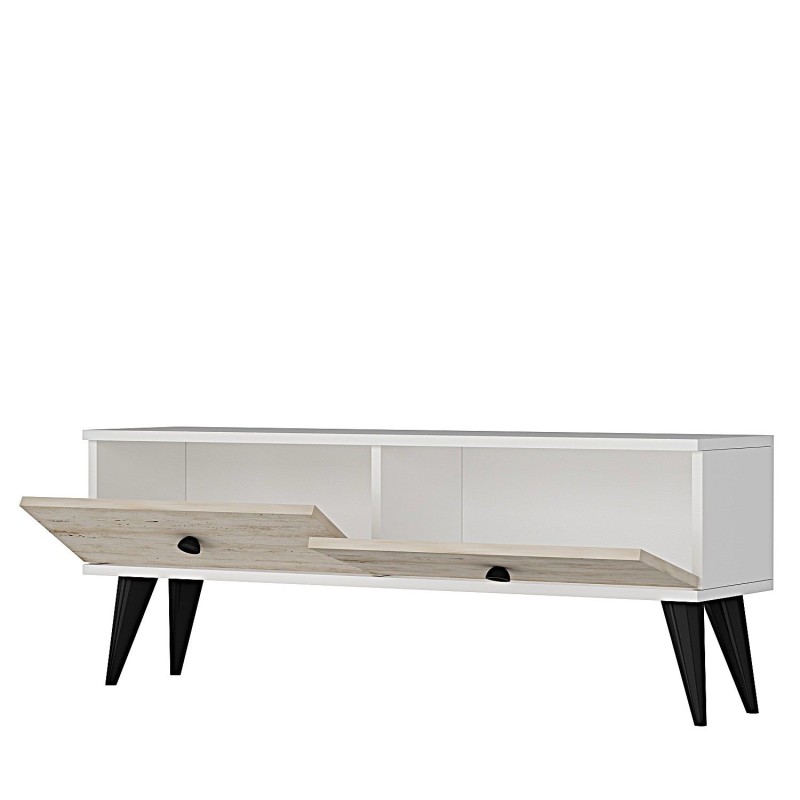 TV Stand Mona 120 - White, Travertine White
Travertine