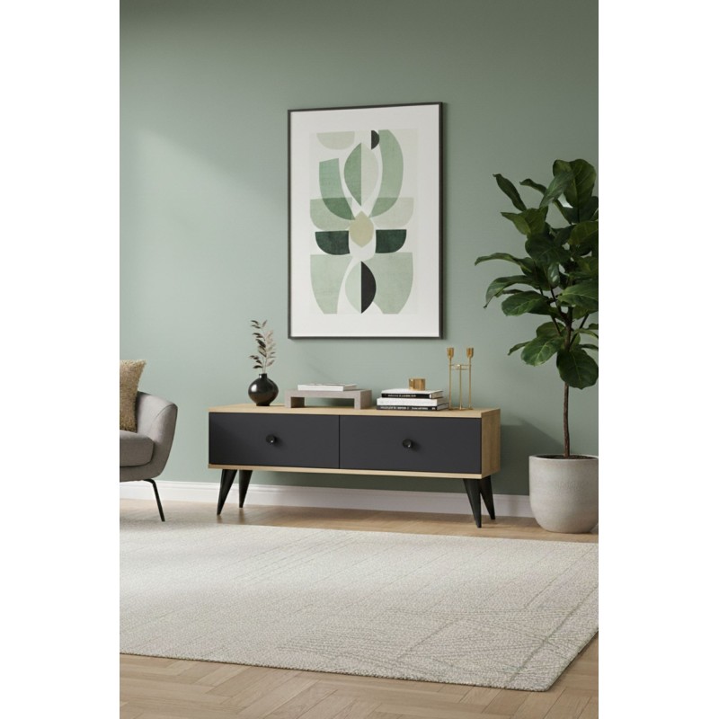 TV Stand Mona 120 - Sapphire Oak, Anthracite Sapphire Oak
Anthracite