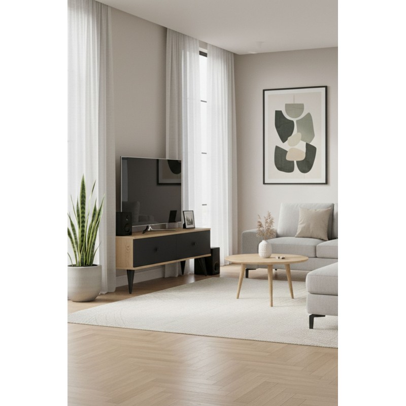 TV Stand Mona 120 - Sapphire Oak, Anthracite Sapphire Oak
Anthracite